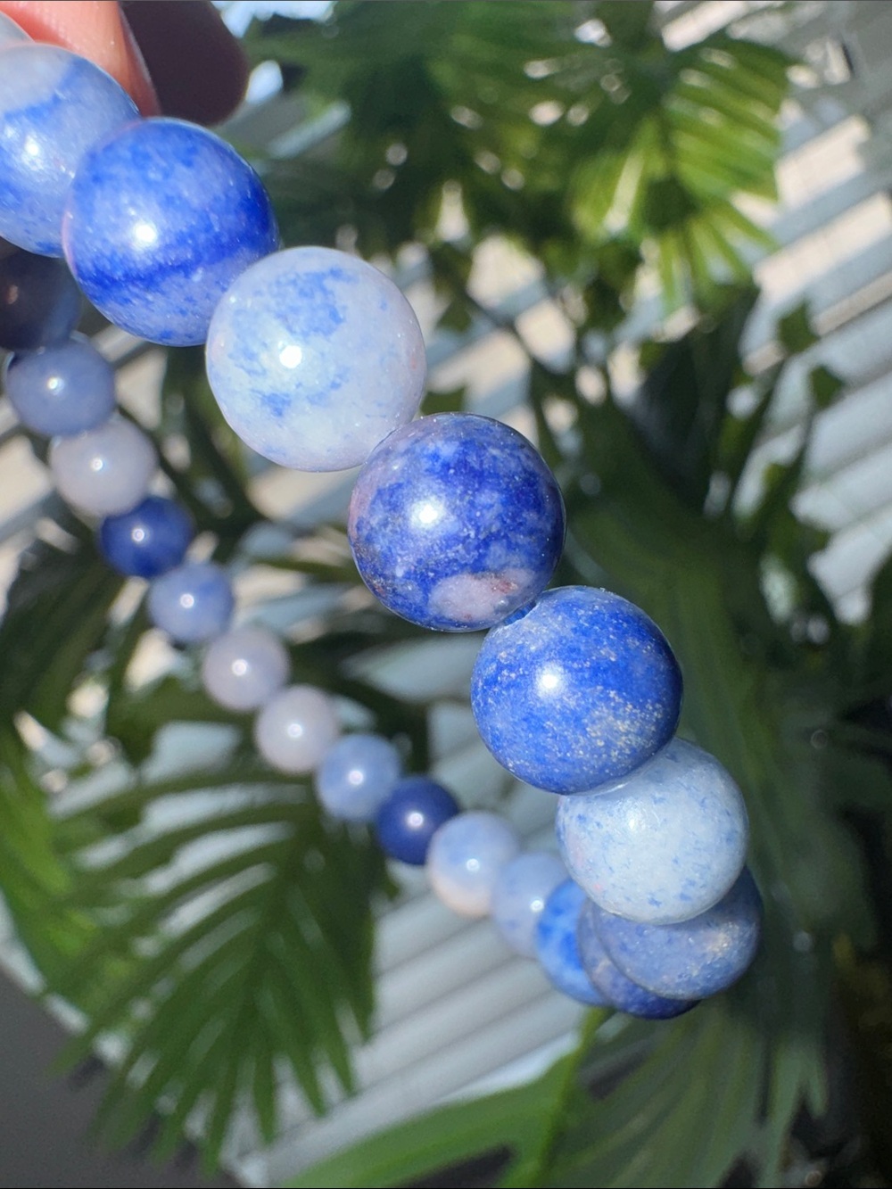 Blue Aventurine Bead Bracelet - 8mm
